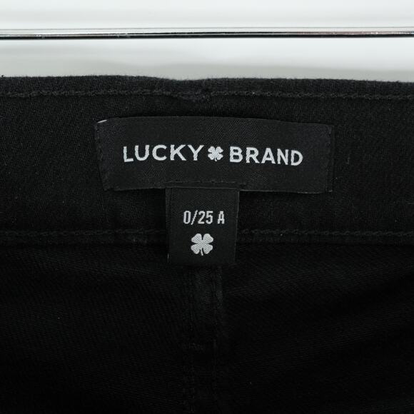 Lucky Brand Jeans Womens 0/25 (27x30.5) Black Sweet Mid Rise Straight Ankle New - Picture 8 of 16
